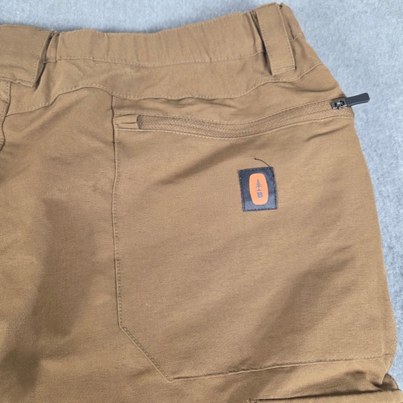 Bass Outdoor Cargo Pants Mens XL Brown Tan Hiking Tactical Articulated Knee XL - Picture 8 of 12